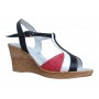 Sandale dama din piele naturala, cu platforme de 7 cm - S61NAR